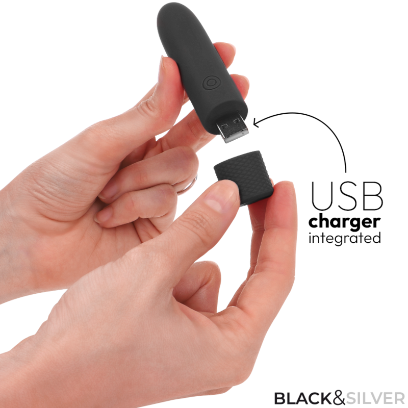 Black&silver-Geri Usb Wiederaufladbar Bullet Vibrierend 8 Vibrationen · Vibratoren (Bild 4)