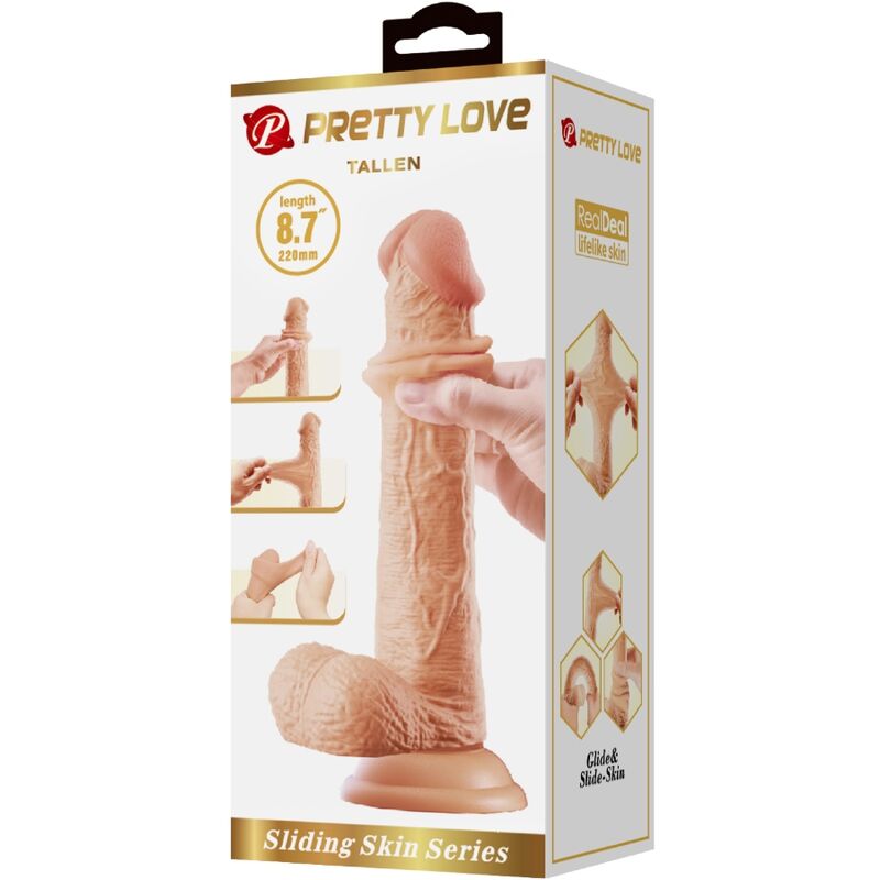 Dildos-Talen Dildo Realistisch 22 cm Flesh-TPR, Wasserdicht, Saugnapf · Sextoys (Bild 6)