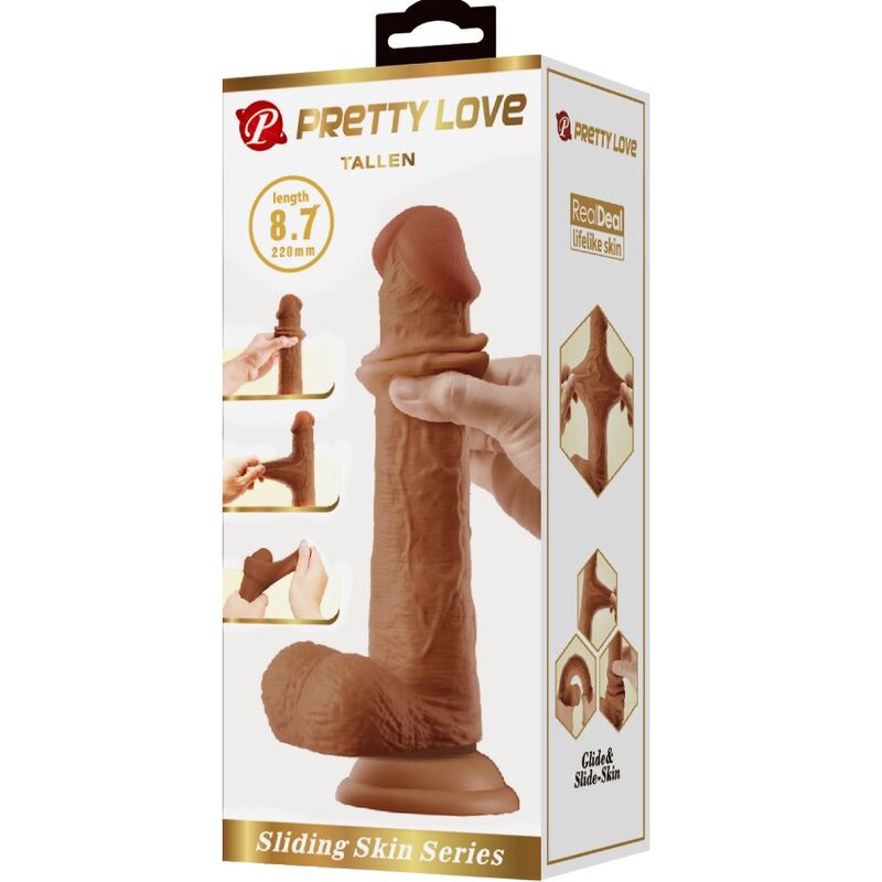 Dildos-Talen Dildo Realistisch 22 cm Braun-TPR, Wasserdicht, Saugnapf · Sextoys (Bild 2)