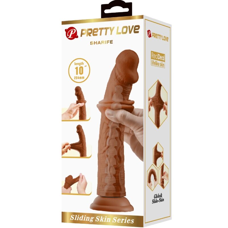 Dildos-Sharife Dildo Realistisch 25 cm Braun-TPR, Wasserdicht, Saugnapf · Sextoys (Bild 6)