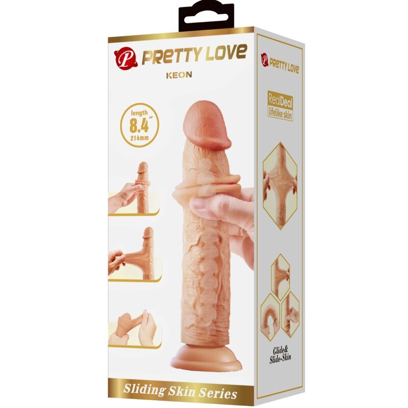Dildos-Keon Dildo Realistisch 21 cm Flesh-TPR, Wasserdicht, Saugnapf · Sextoys (Bild 6)