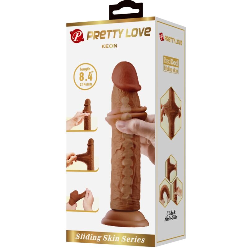 Dildos-Keon Dildo Realistisch 21 cm Braun-TPR, Wasserdicht, Saugnapf · Sextoys (Bild 7)