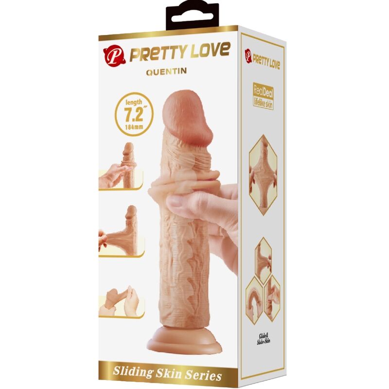 Dildos-Quentin Dildo Realistisch 18 cm Flesh-TPR, Wasserdicht, Saugnapf · Sextoys (Bild 2)