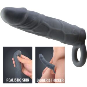 For Him-Penishülle Realistische Haut für Penis, Grau geschlossen-TPR · Sextoys (Bild 5)
