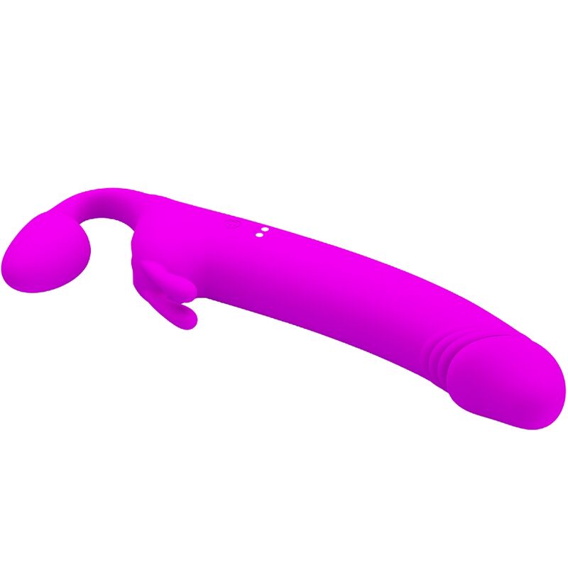 High Tech-Zanini Strapless Strap-on 10 Lila-Silikon-Vibrationen, 10 · Sextoys (Bild 3)