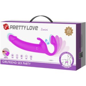 High Tech-Zanini Strapless Strap-on 10 Lila-Silikon-Vibrationen, 10 · Sextoys (Bild 6)