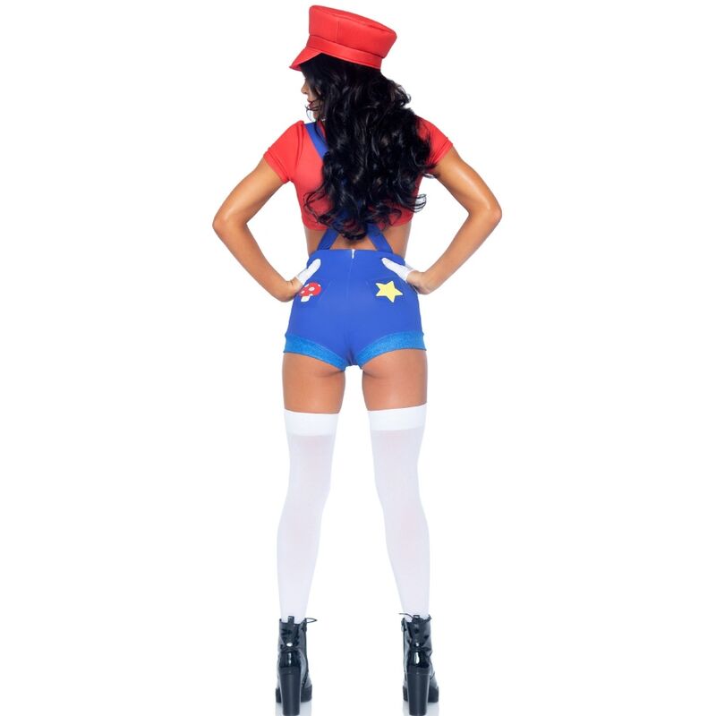 Leg Avenue Costumes-Sexy Mario Bros Kostüm Rot/Blue S · Sexy Damen-Dessous (Bild 4)