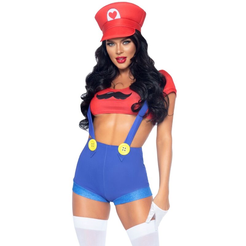 Leg Avenue Costumes-Sexy Mario Bros Kostüm Rot/Blue S · Sexy Damen-Dessous