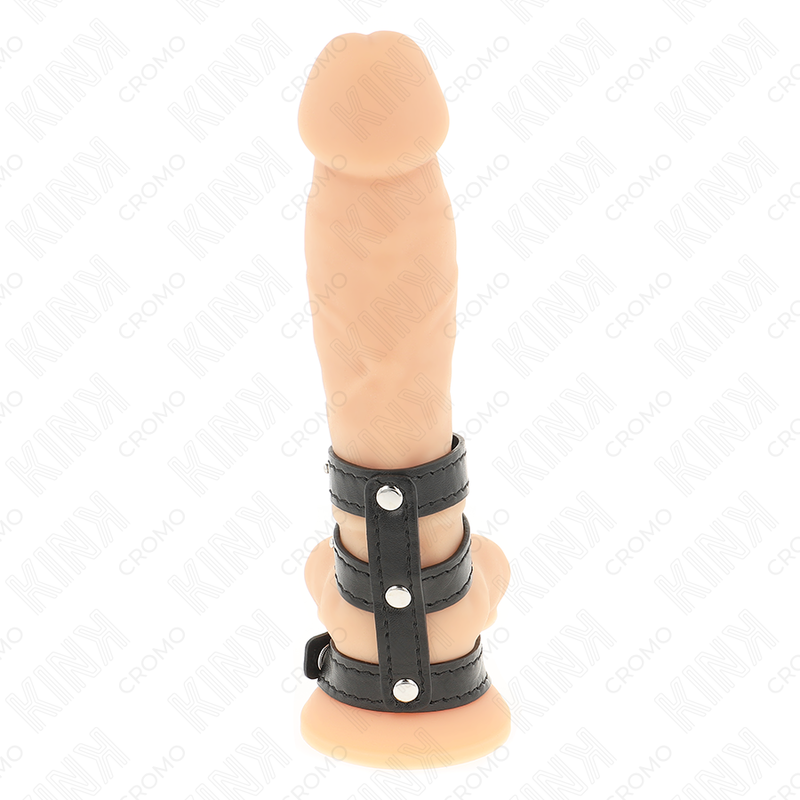 Kink Ring Power-Penisring Triple Haut mit Verschluss · BDSM-Zubehör (Bild 5)