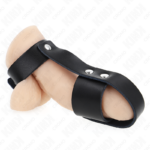 Kink Ring Power-Cage Leder Ring für den Penis mit Separator · BDSM-Zubehör