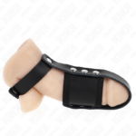 Kink Ring Power-Käfigring für Leder Penis mit Armband · BDSM-Zubehör
