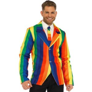 Leg Avenue Costumes-Blazer + Krawatte Rainbow S
