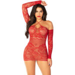 Leg Avenue Dresses-Leg Avenue Mini-Kleid Off-Shoulder Netzwerk · Spicy Dessous & Bodystockings