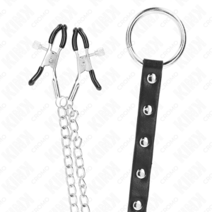 Kink Ring Power-Metallring für Penis mit Kette und Klemmen · BDSM-Zubehör (Bild 5)