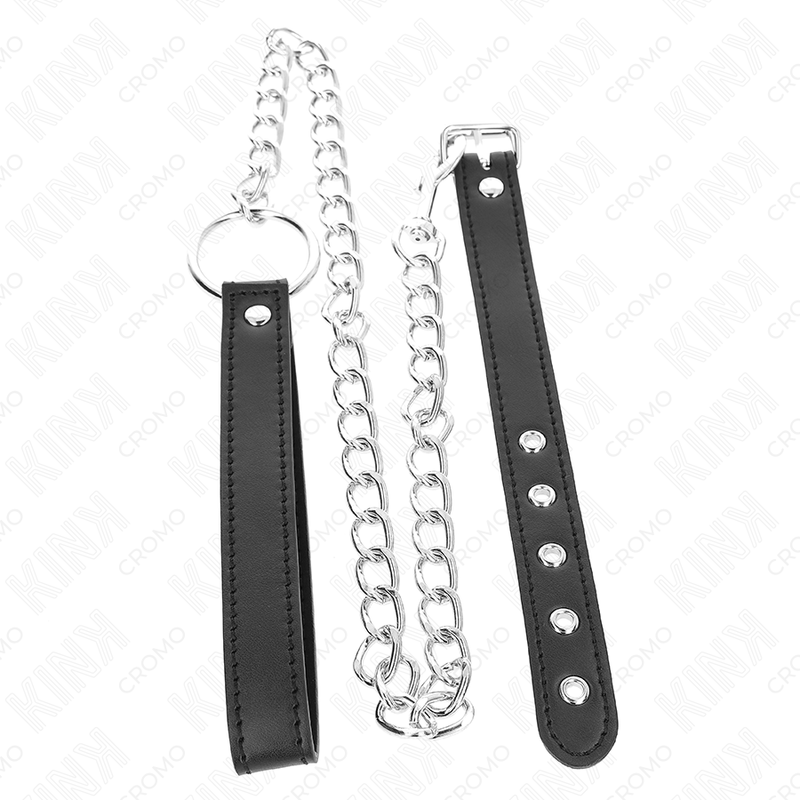 Kink Ring Power-Penisring Leder 21.5 X 2 cm mit Kette · BDSM-Zubehör (Bild 2)