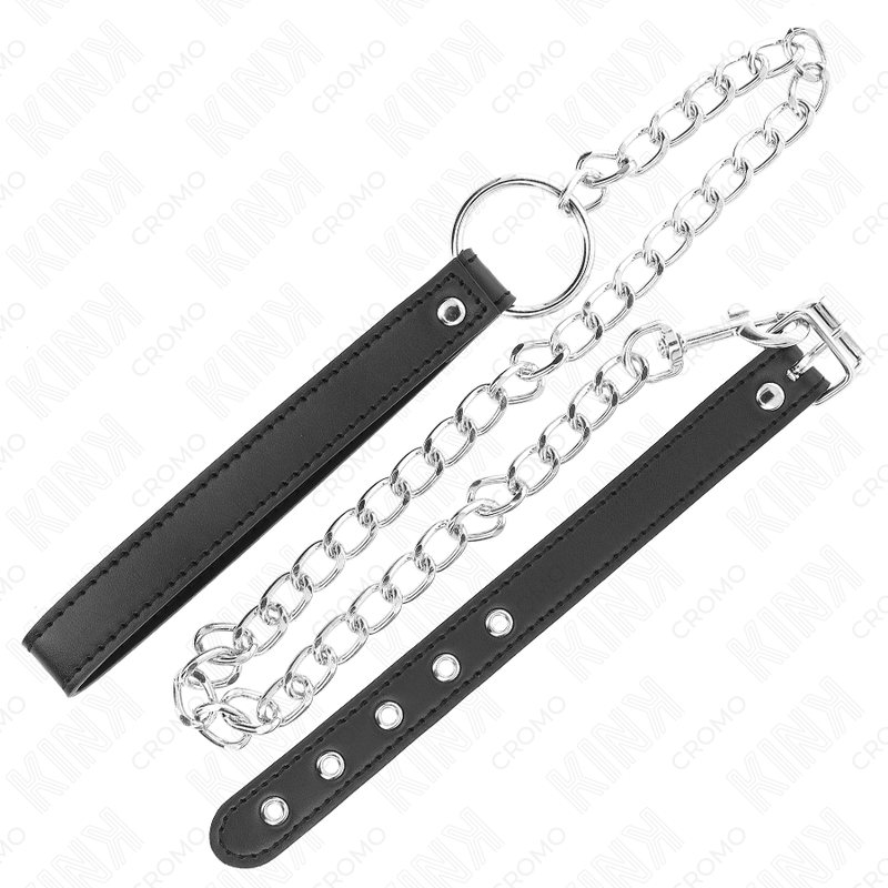 Kink Ring Power-Penisring Leder 21.5 X 2 cm mit Kette · BDSM-Zubehör (Bild 3)