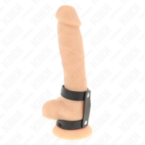 Kink Ring Power-Doppelter einstellbarer Lederring für Penis · BDSM-Zubehör (Bild 3)
