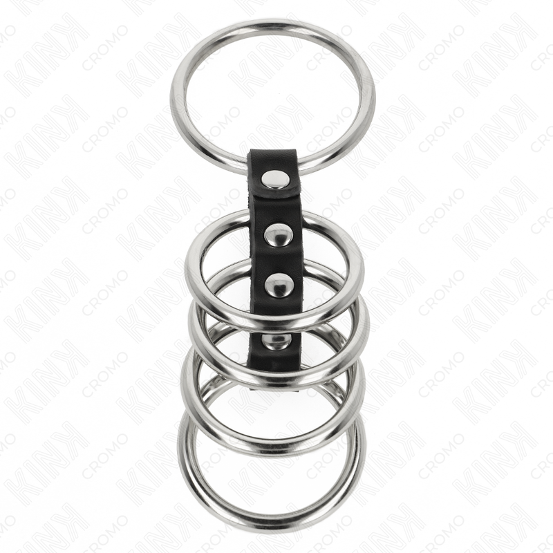 Kink Ring Power-5 Ringe für Penis 3.7 cm bis 5 cm Metall · BDSM-Zubehör (Bild 2)