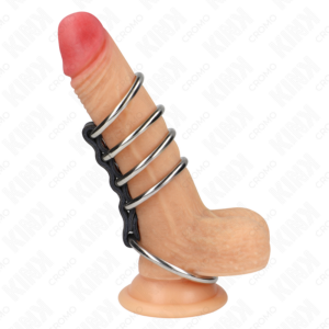 Kink Ring Power-5 Ringe für Penis 3.7 cm bis 5 cm Metall · BDSM-Zubehör (Bild 3)