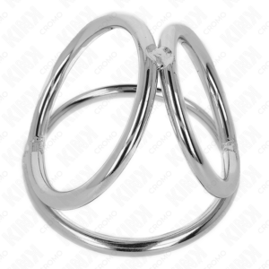 Kink Ring Power-Penisring Metall Dreifach Chrom 3.8 cm bis 5 cm · BDSM-Zubehör (Bild 3)