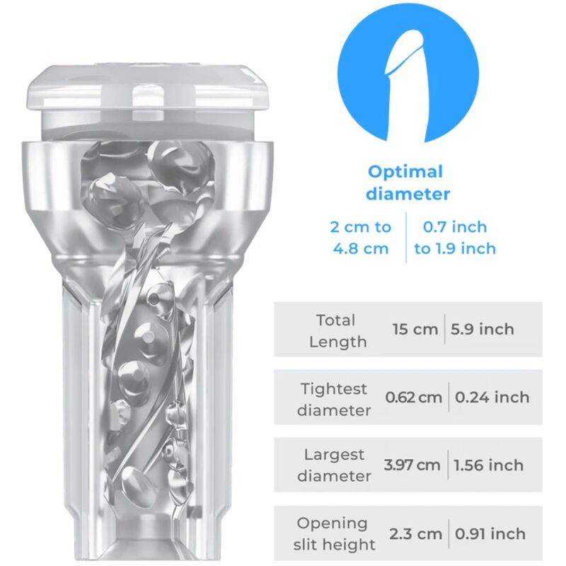 Kiiroo-Masturbator Taschenbuch Feel Crystal Transparent · Sextoys