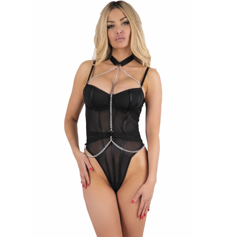 Livco Corsetti Fashion-Rubika LC XG079 Body mit Choker · Sexy Damen-Dessous