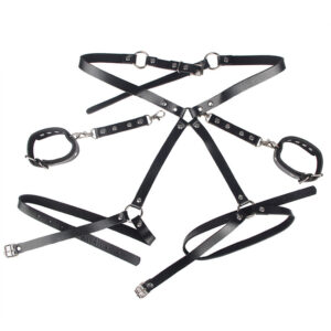 Subblime Fetish-953690 Handschellen mit Gürtel Schwarz One Size · Bondage & Handschellen (Bild 7)