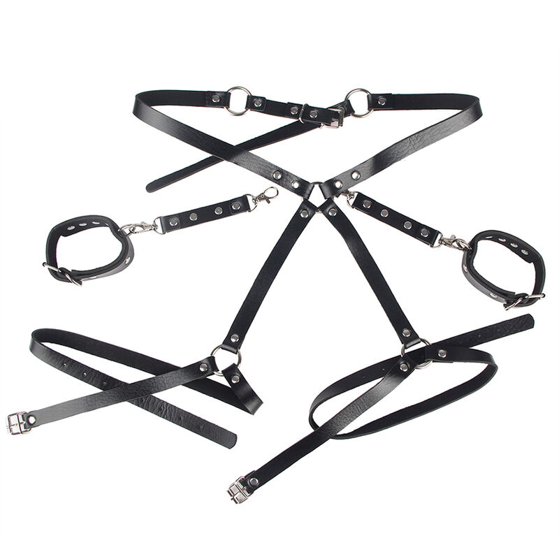 Subblime Fetish-953690 Handschellen mit Gürtel Schwarz One Size · Bondage & Handschellen (Bild 7)