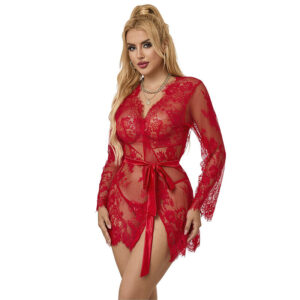 Subblime Sets-953782 Nachthemd in Spitze mit Tanga Rot · Spicy Dessous & Bodystockings