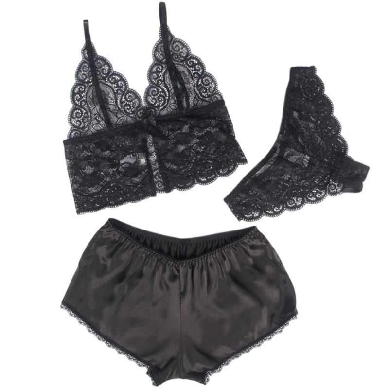 Subblime Sets-953928 Hemd aus Seide und Pizzo mit Slip · Spicy Dessous & Bodystockings (Bild 4)