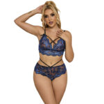 Subblime Sets-954062 BH + Slip Pizzo Blau, S/M · Spicy Dessous & Bodystockings