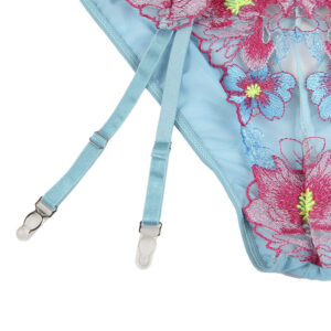 Subblime Sets-954116 BH + Slip mit Strumpfhalter Blumendesign · Spicy Dessous & Bodystockings (Bild 8)