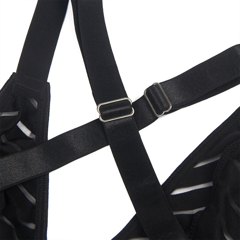 Subblime Bodystockings-954154 Körper mit Portjartier Schwarz L/XL · Sexy Damen-Dessous (Bild 10)