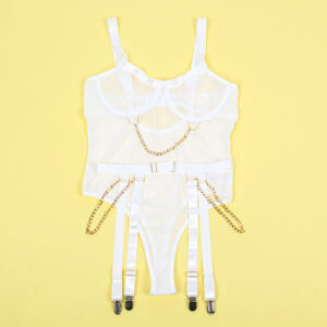 Subblime Bodies-954284 Körper mit Ketten + Strumpfband Weiß S/M · Spicy Dessous & Bodystockings (Bild 7)