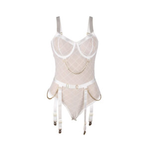 Subblime Bodies-954284 Körper mit Ketten + Strumpfband Weiß S/M · Spicy Dessous & Bodystockings (Bild 3)
