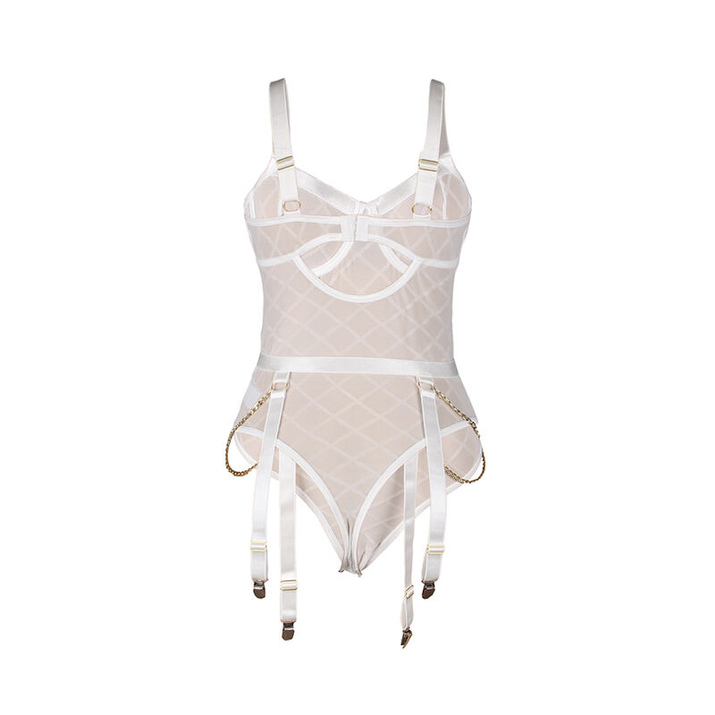 Subblime Bodies-954291 Ketten-Körper + Weiß L/XL-Metal · Spicy Dessous & Bodystockings (Bild 2)