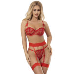 Subblime Sets-954338 BH, Slip und Strumpfhalter mit Druck · Spicy Dessous & Bodystockings