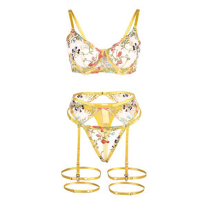 Subblime Sets-954345 BH + Tanga + Girettiera Blumendesign · Spicy Dessous & Bodystockings (Bild 2)