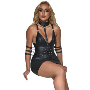 Subblime Dresses-954406 Bondage Kleid in Leder Schwarz, S/M · Spicy Dessous & Bodystockings (Bild 6)