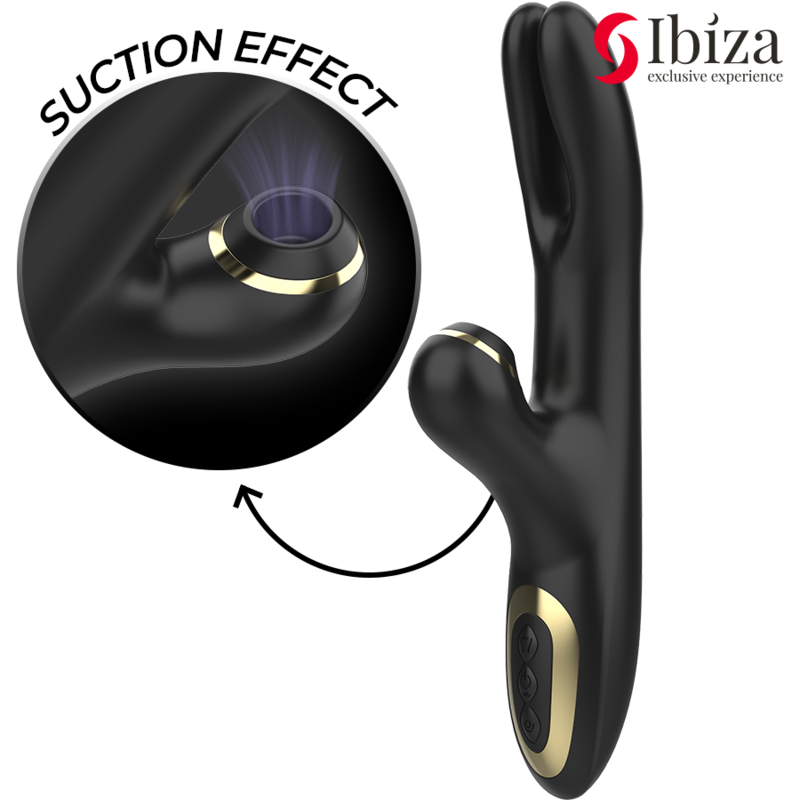 Ibiza Technology-Double Clamping Vibrator Schwarz-Silikon · Vibratoren (Bild 2)