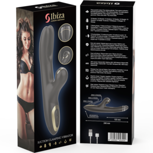 Ibiza Technology-Double Clamping Vibrator Schwarz-Silikon · Vibratoren (Bild 6)
