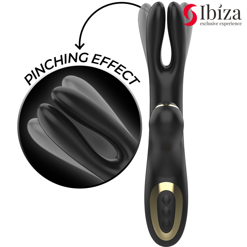Ibiza Technology-Double Clamping Vibrator Schwarz-Silikon · Vibratoren (Bild 3)