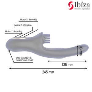 Ibiza Technology-Vibrator Hi-Tech Kaninchen mit Mehrzellbürste · Vibratoren (Bild 3)