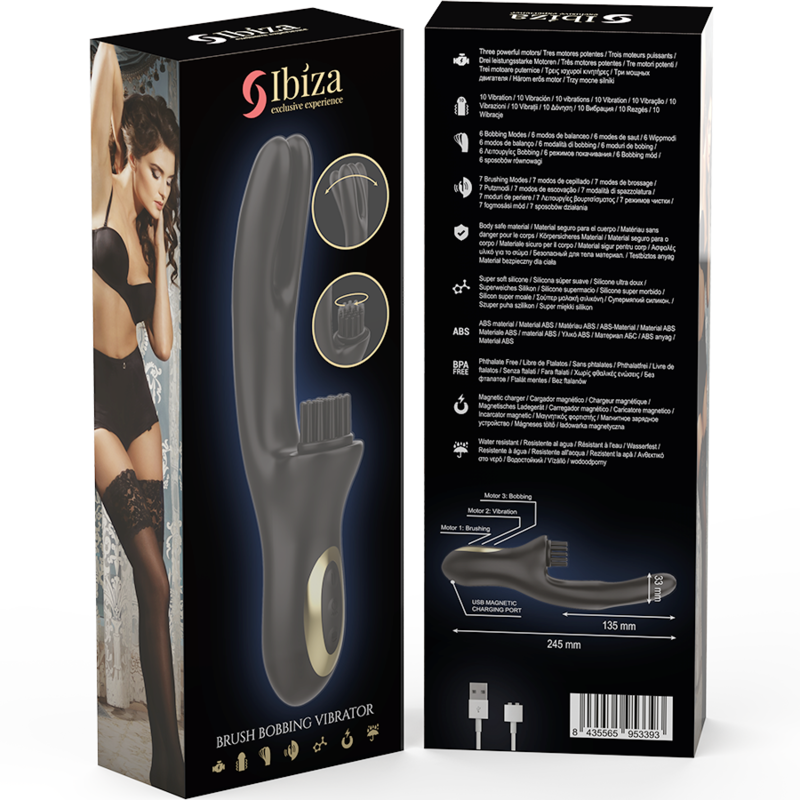 Ibiza Technology-Vibrator Hi-Tech Kaninchen mit Mehrzellbürste · Vibratoren (Bild 6)