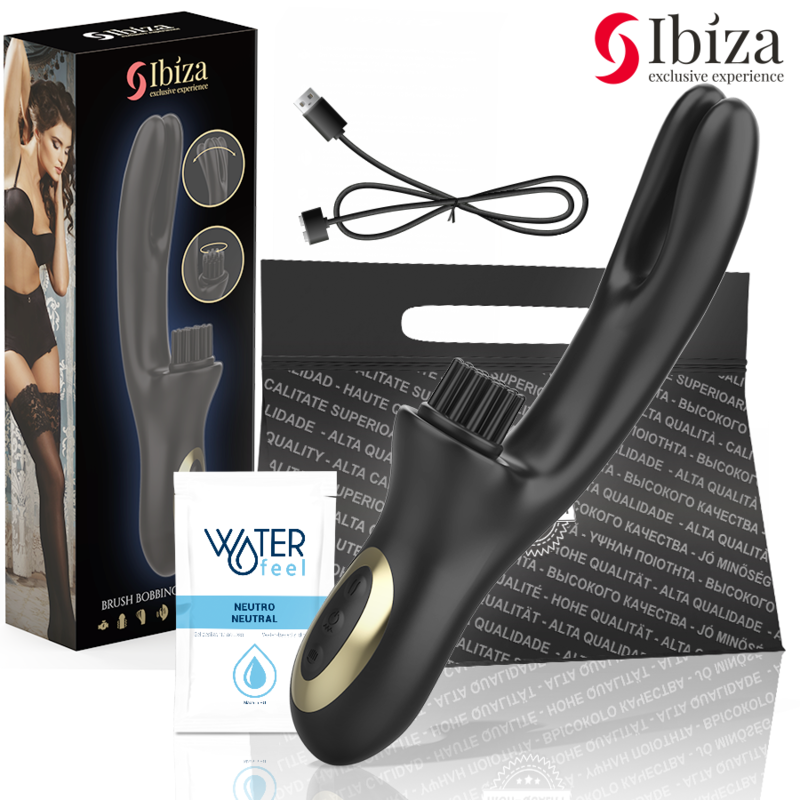 Ibiza Technology-Vibrator Hi-Tech Kaninchen mit Mehrzellbürste · Vibratoren