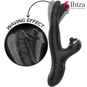 Ibiza-Two Dragons Double Vibrator Schwarz-Silikon · Vibratoren (Bild 2)