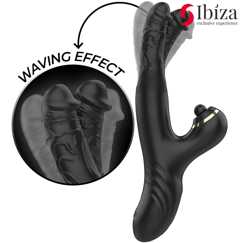 Ibiza-Two Dragons Double Vibrator Schwarz-Silikon · Vibratoren (Bild 2)