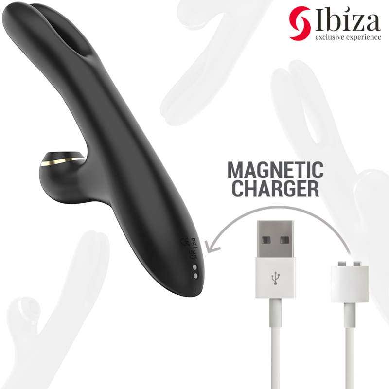 Ibiza Technology-Double Clamping Vibrator Schwarz-Silikon · Vibratoren (Bild 5)
