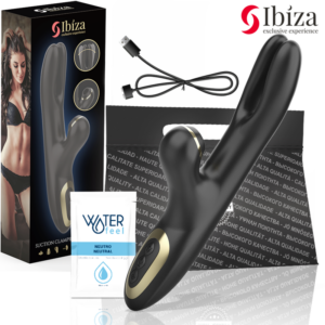 Ibiza Technology-Double Clamping Vibrator Schwarz-Silikon · Vibratoren
