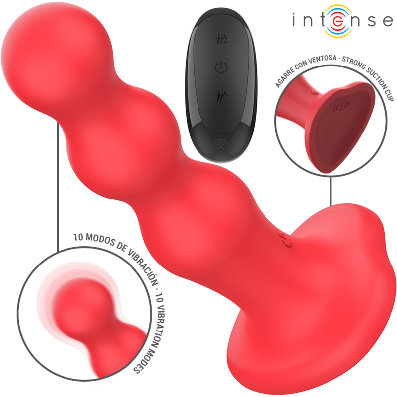 Intense Remote Control-Cody Vibrator Rot mit Saugbecher · Vibratoren